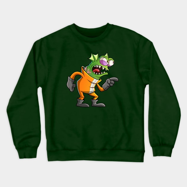 The Angry Monster Crewneck Sweatshirt by Popon85